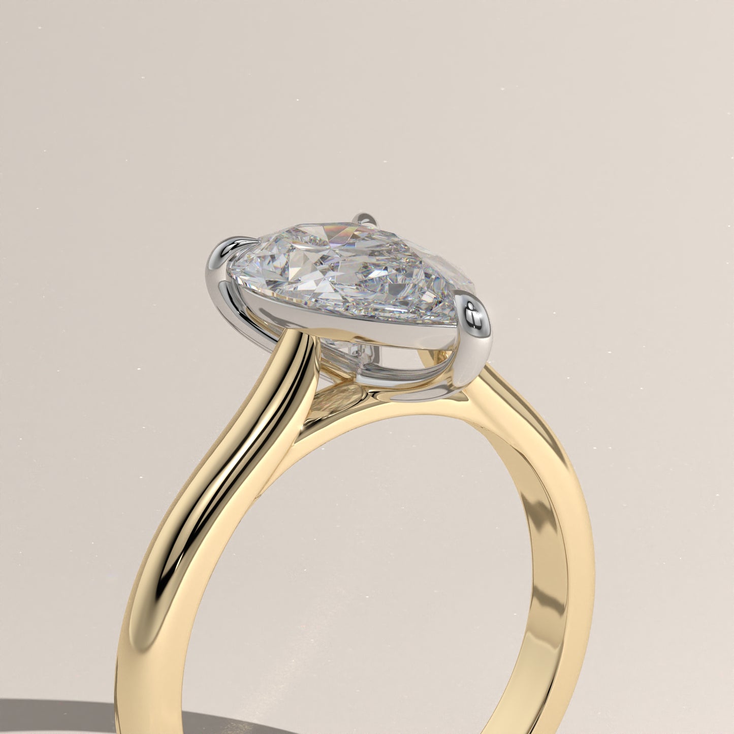 The Cathedral Pear Engagement Ring