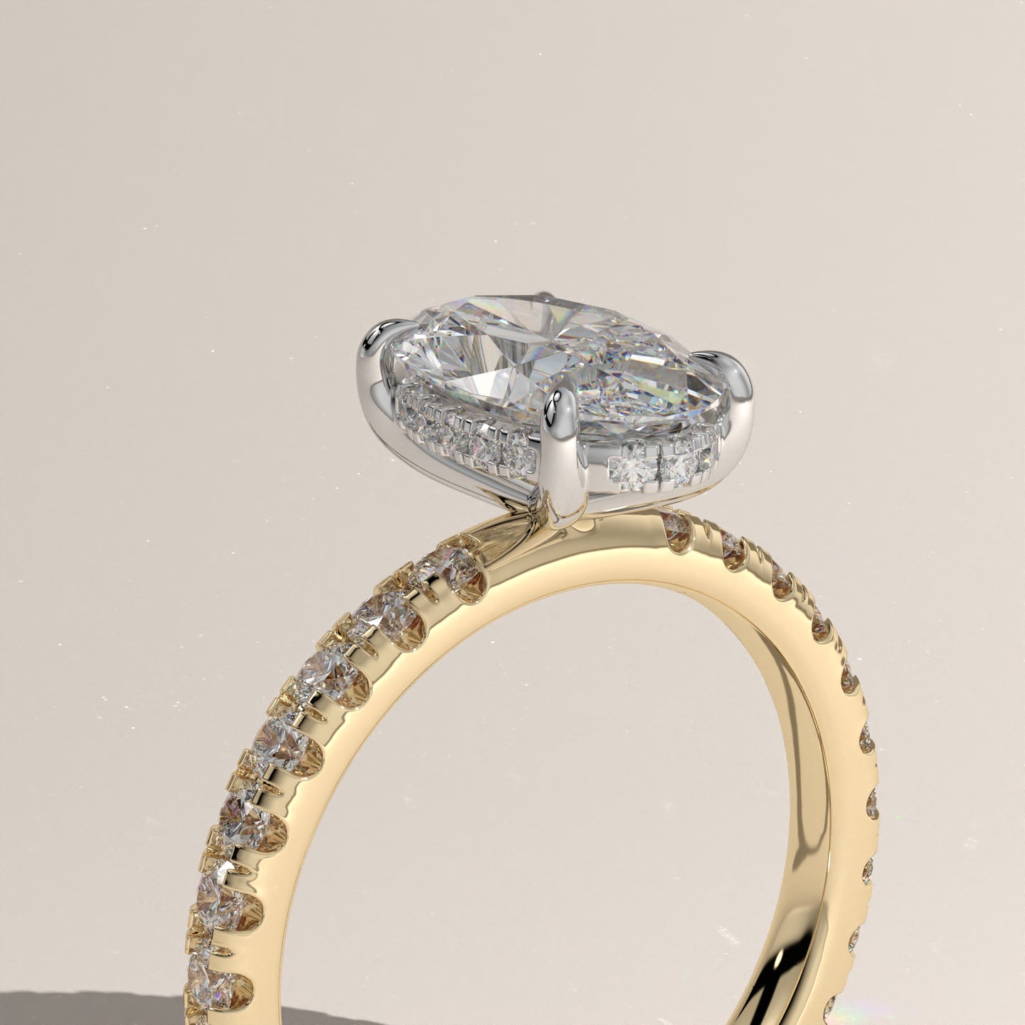 The Solitaire Moval Engagement Ring