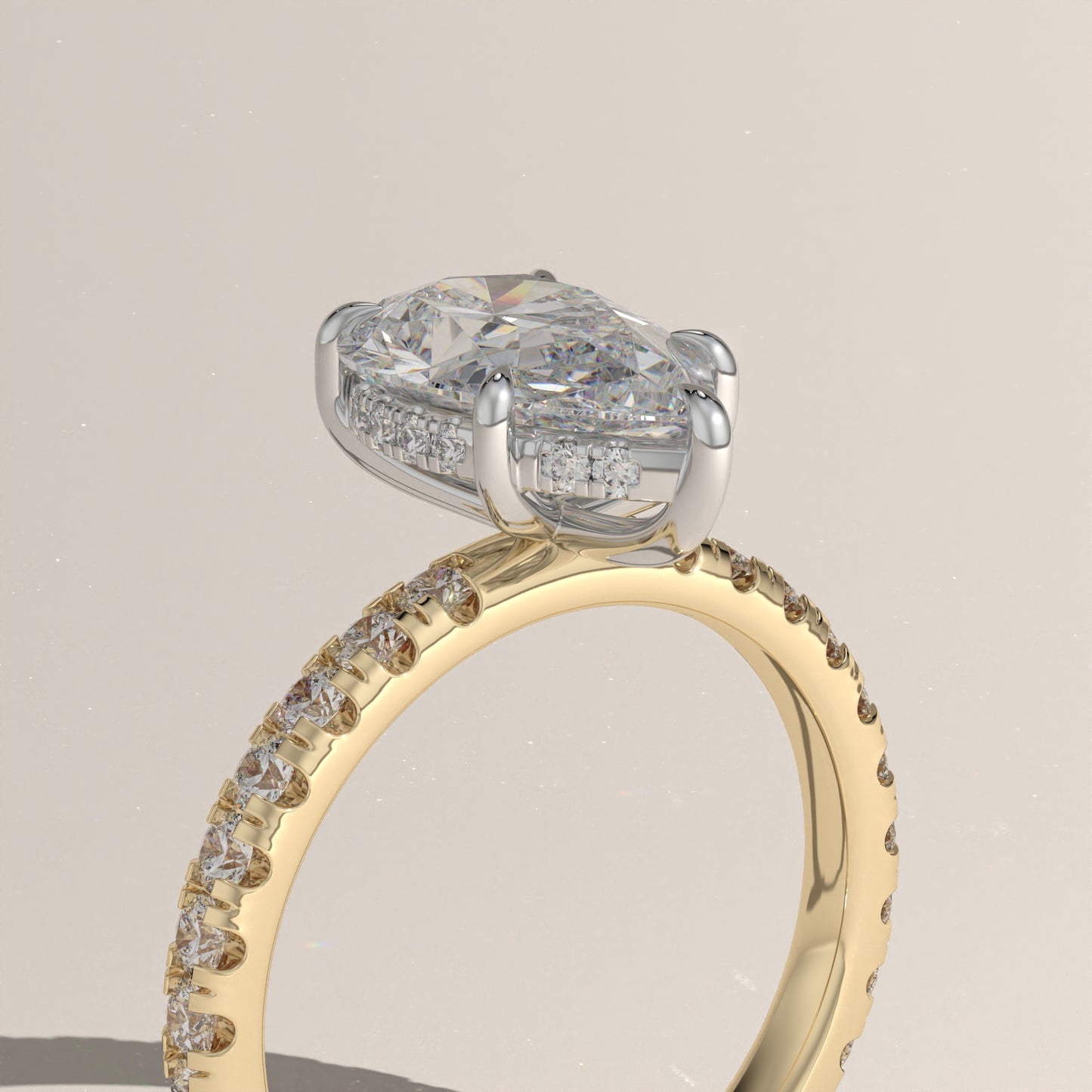 The Solitaire Pear Engagement Ring