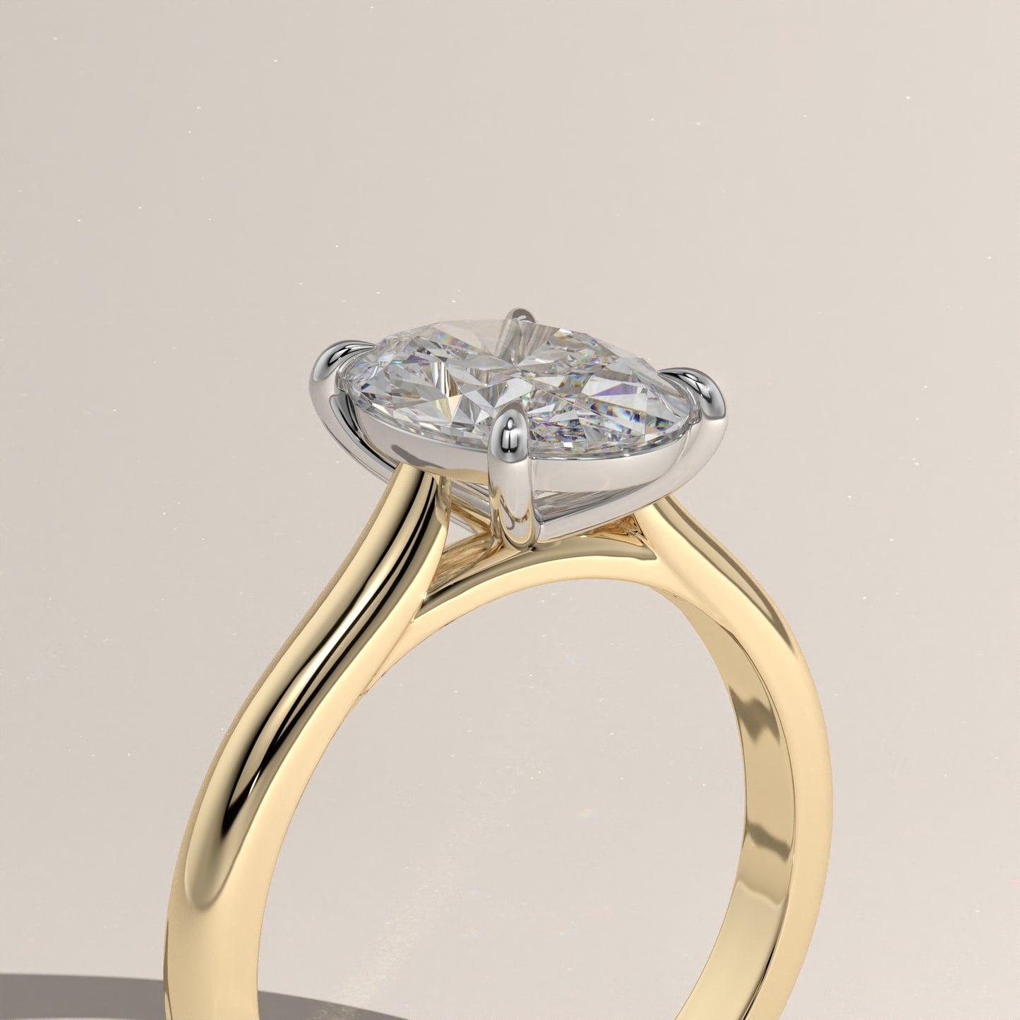 The Cathedral Oval Engagement Ring