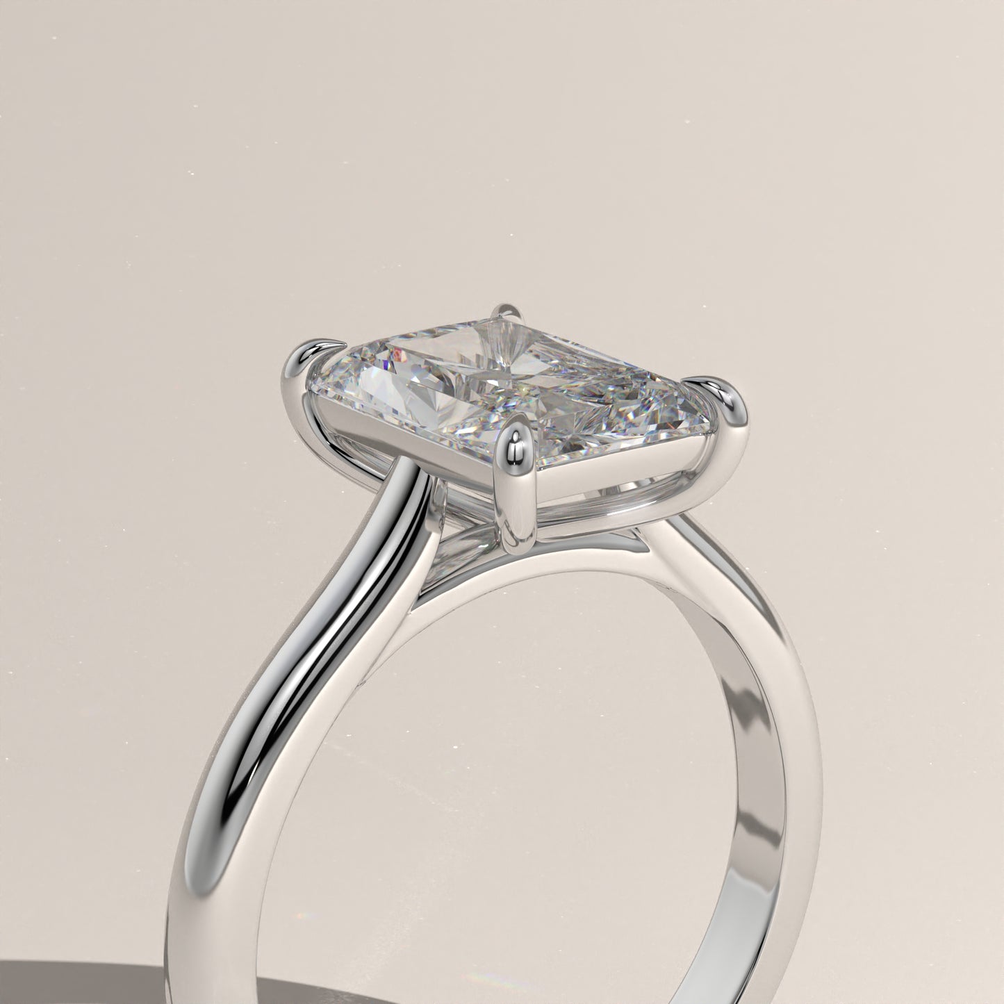 The Cathedral Radiant Engagement Ring