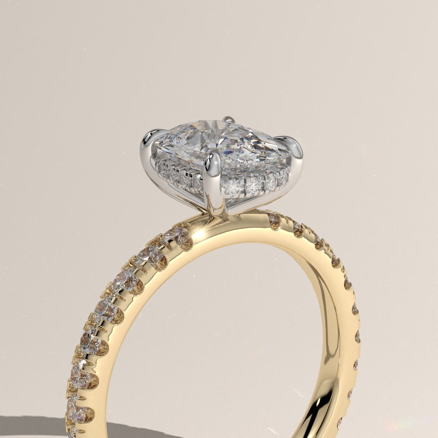 The Solitaire Elongated Cushion Engagement Ring