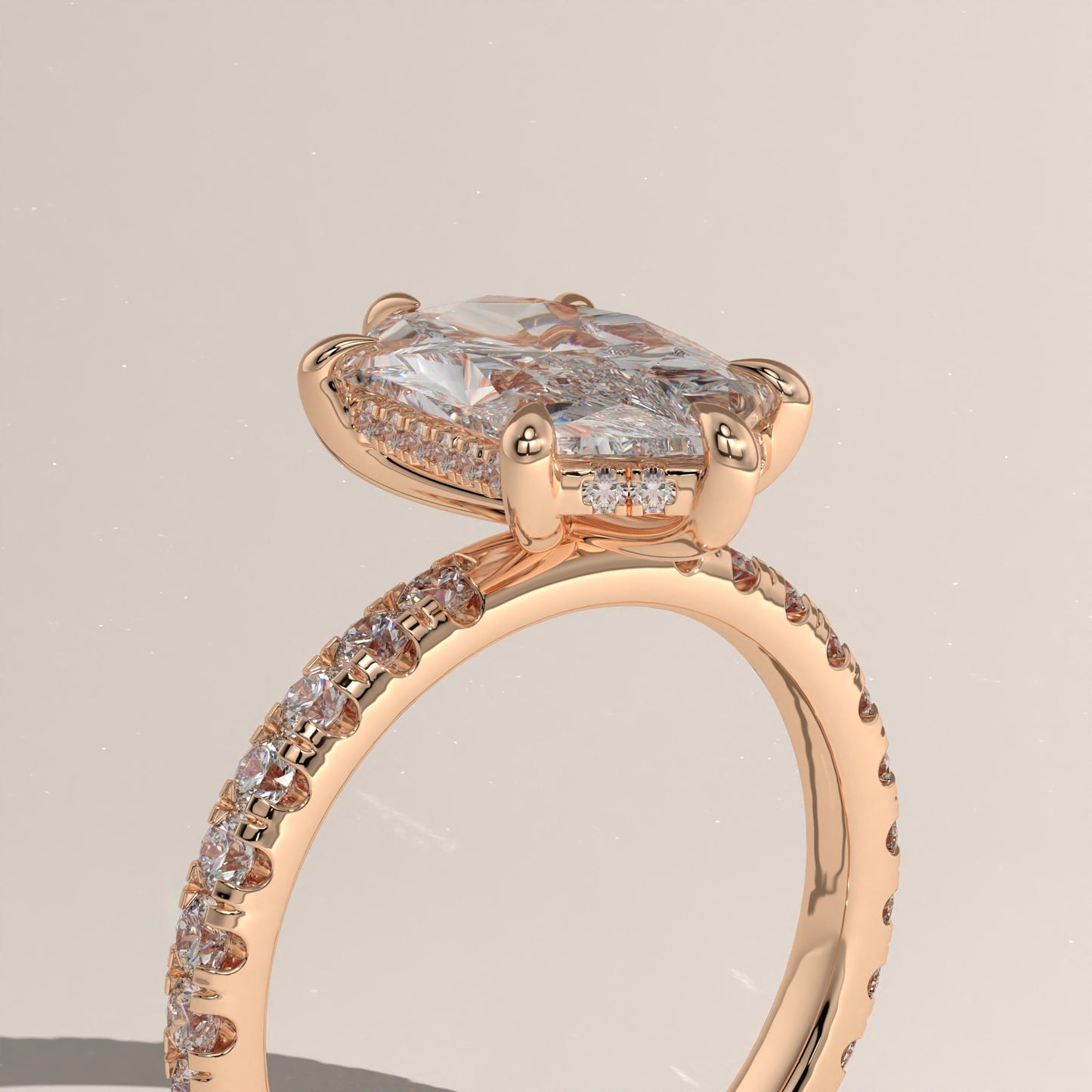 The Solitaire Elongated Hexagon Engagement Ring