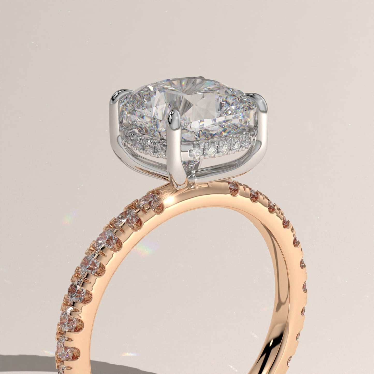 The Solitaire Cushion Engagement Ring