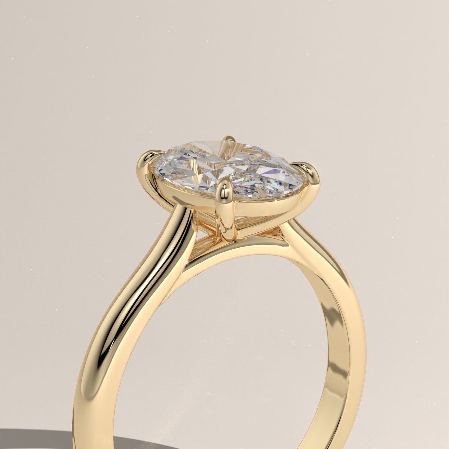 The Cathedral Oval Engagement Ring