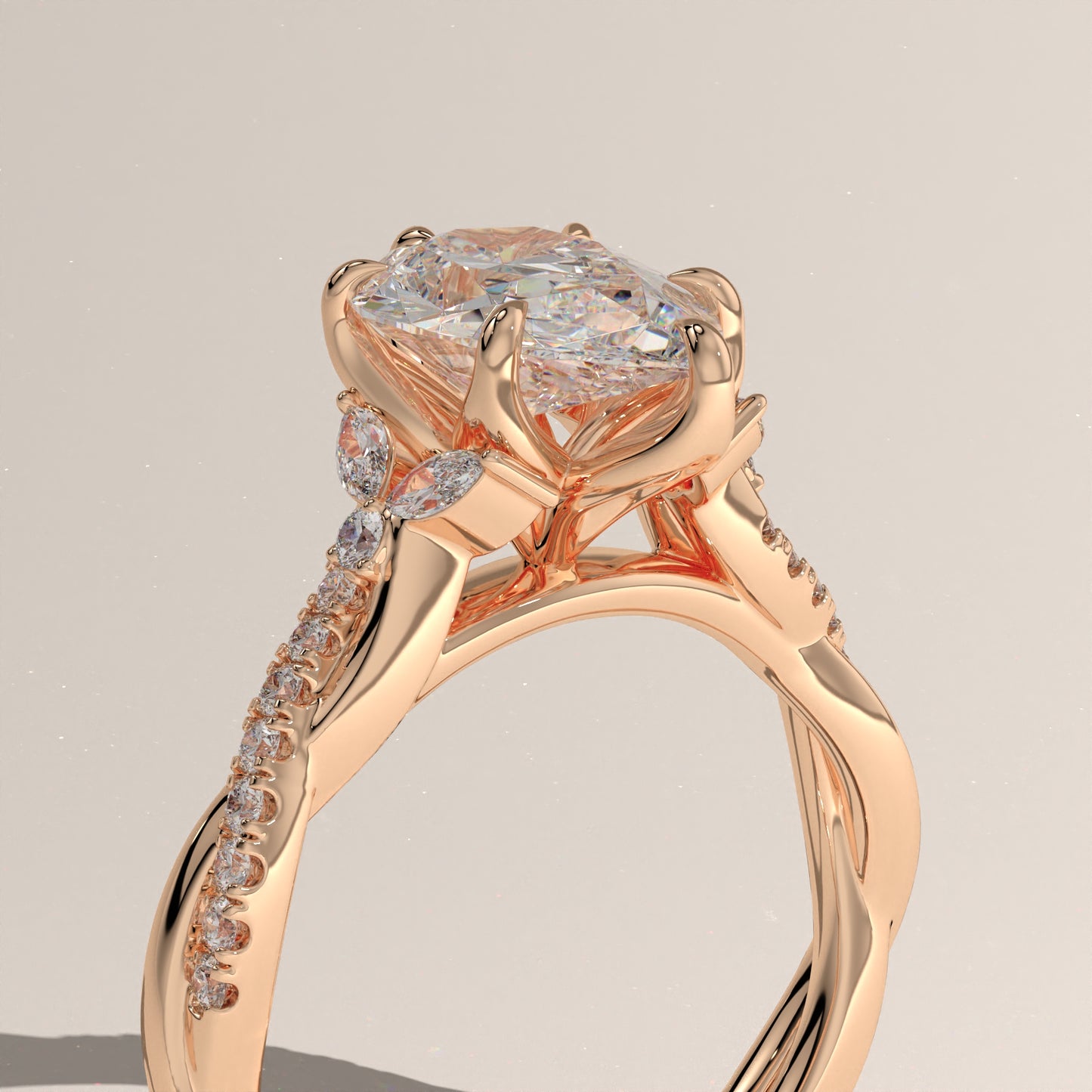 The Twisted Classic Pear Engagement Ring