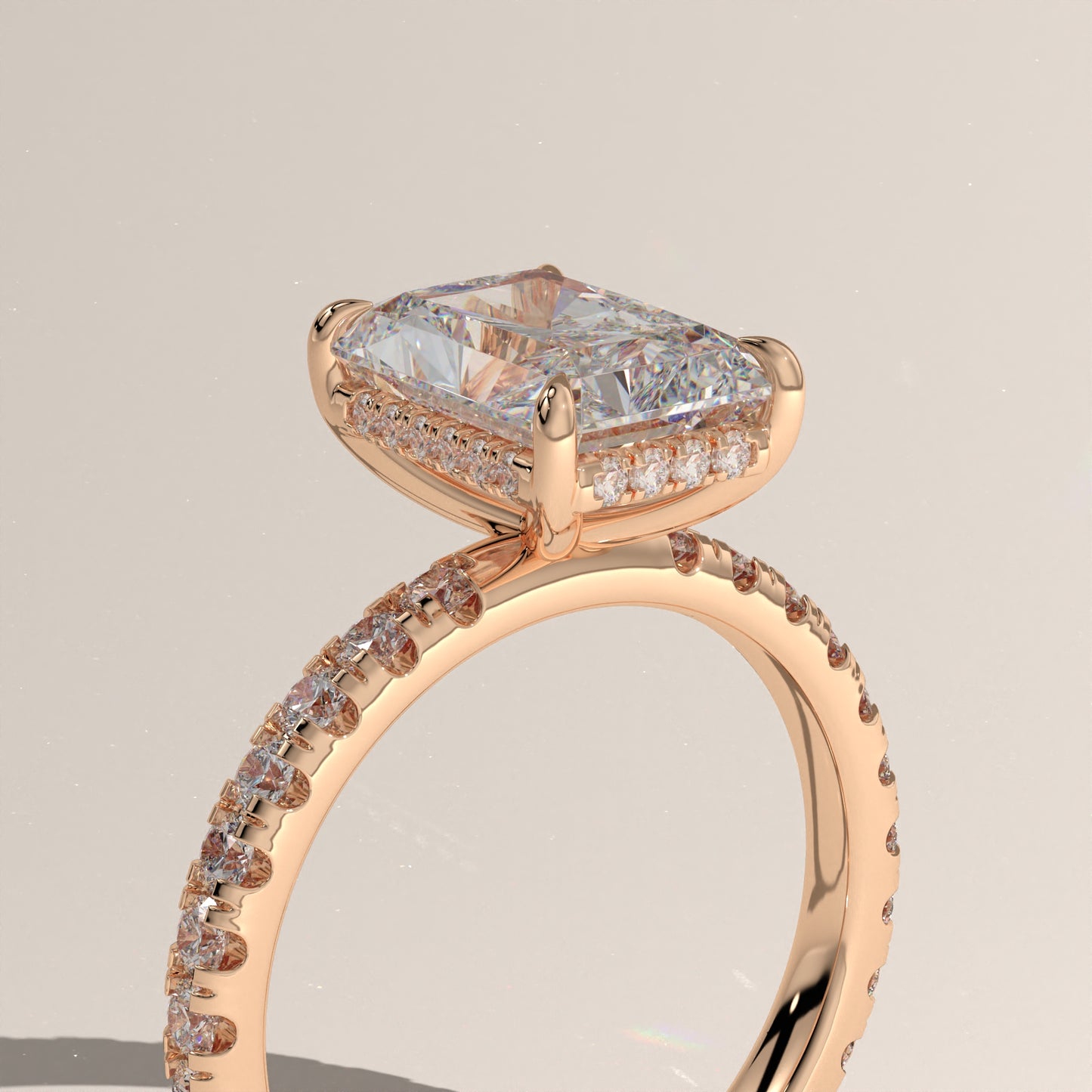 The Solitaire Radiant Engagement Ring