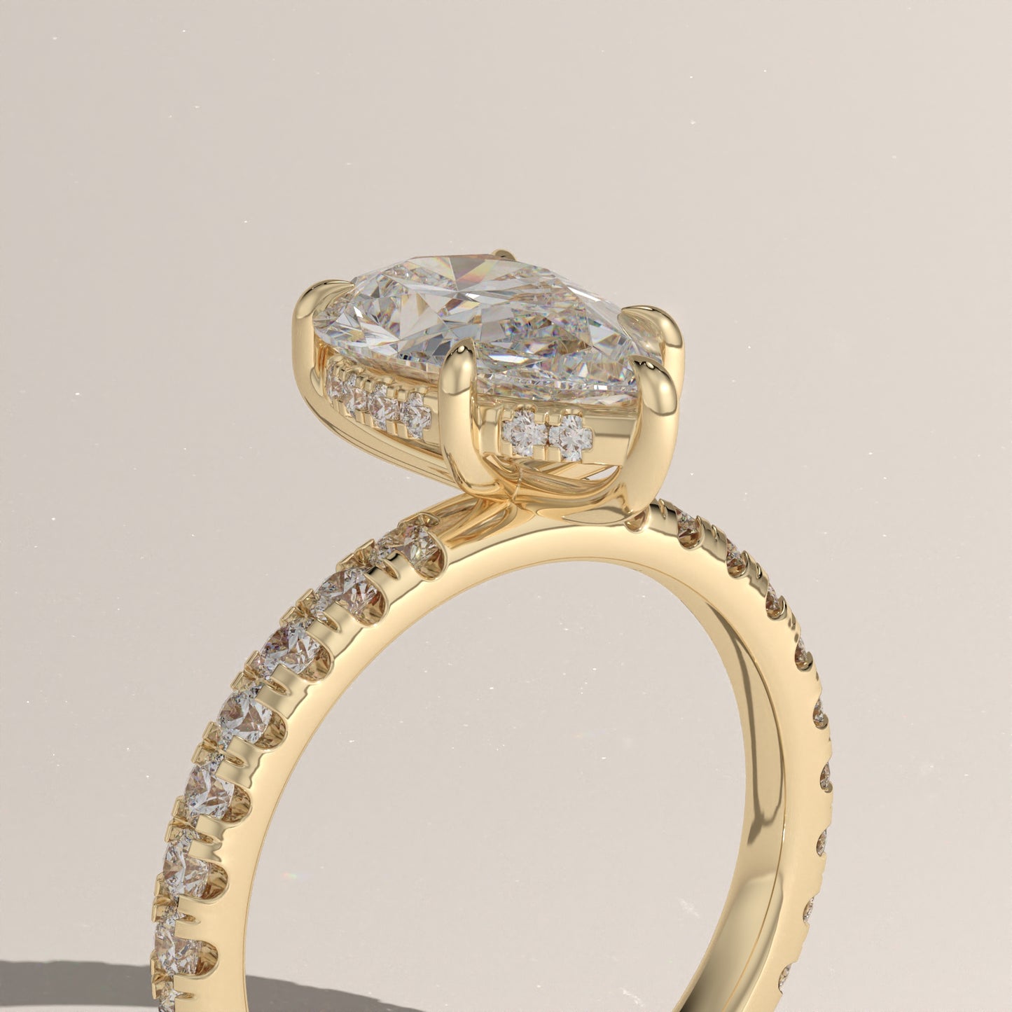 The Solitaire Pear Engagement Ring
