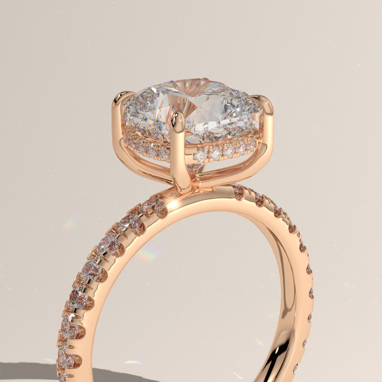 The Solitaire Cushion Engagement Ring