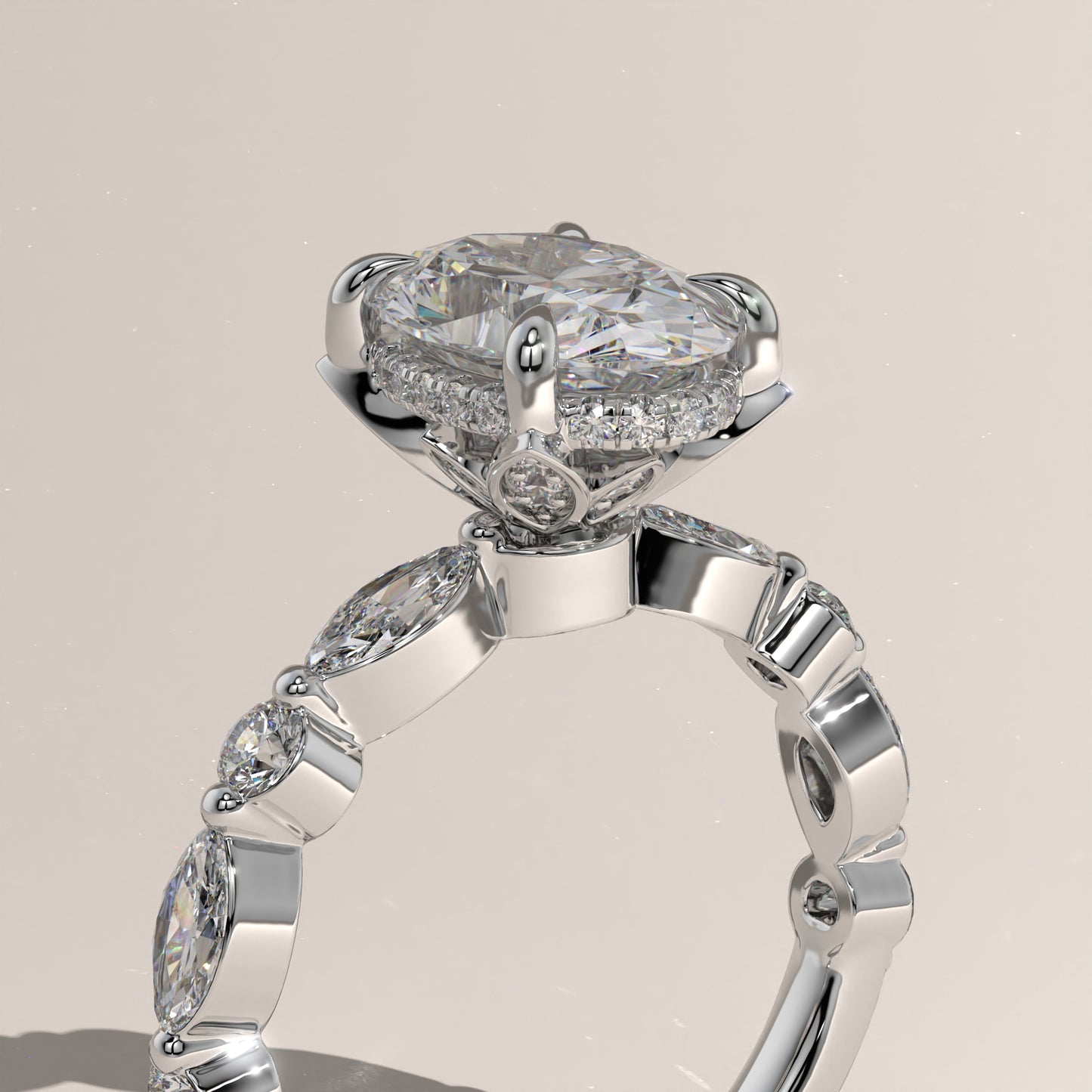 The Lotus Bloom Engagement Ring