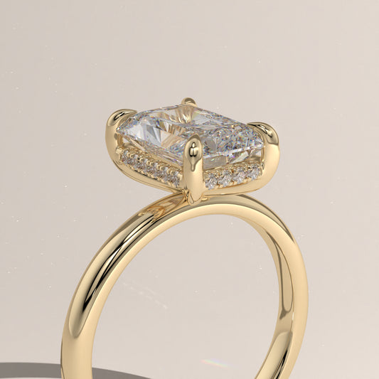 The Classic Hidden Halo Radiant Engagement Ring