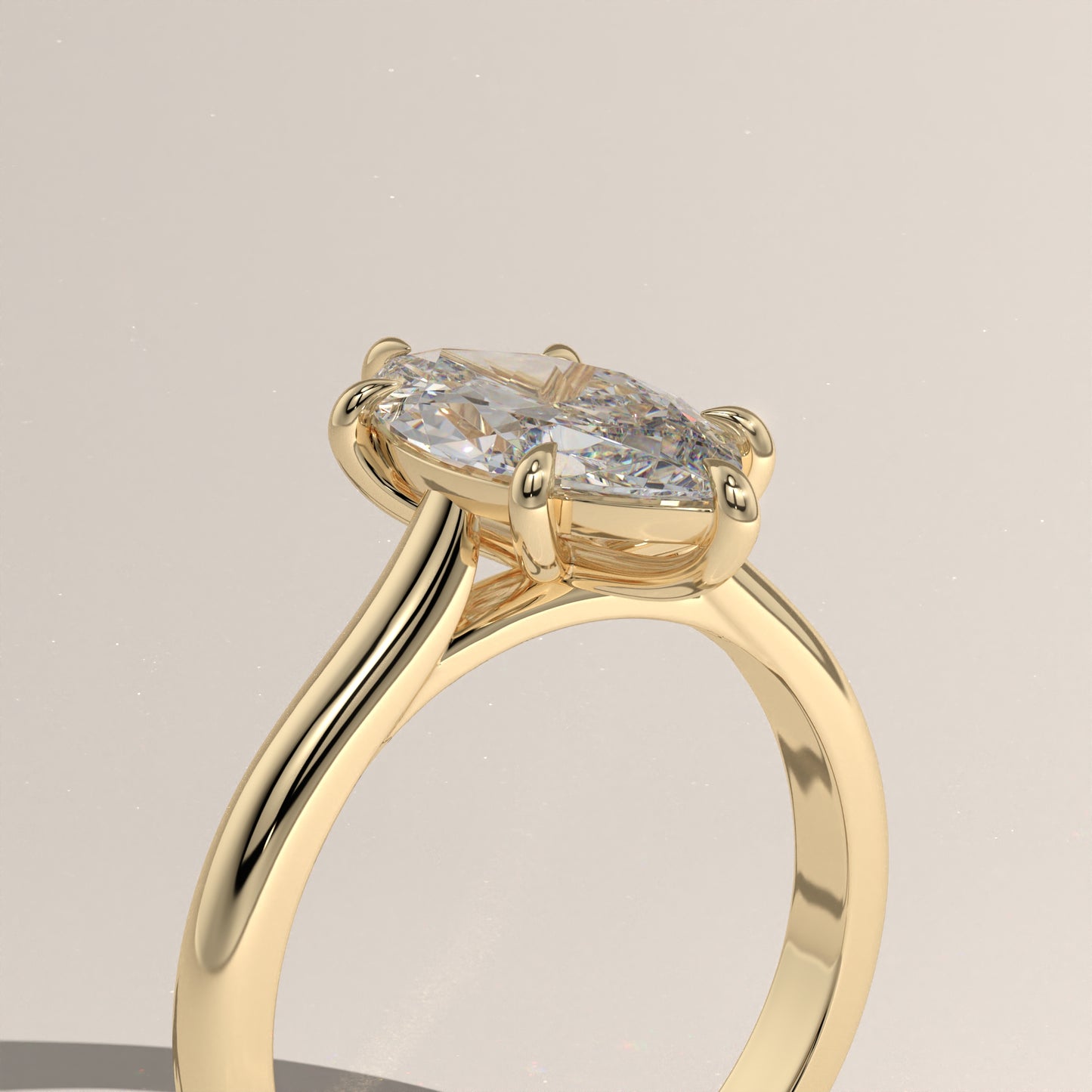 The Cathedral Marquise Engagement Ring