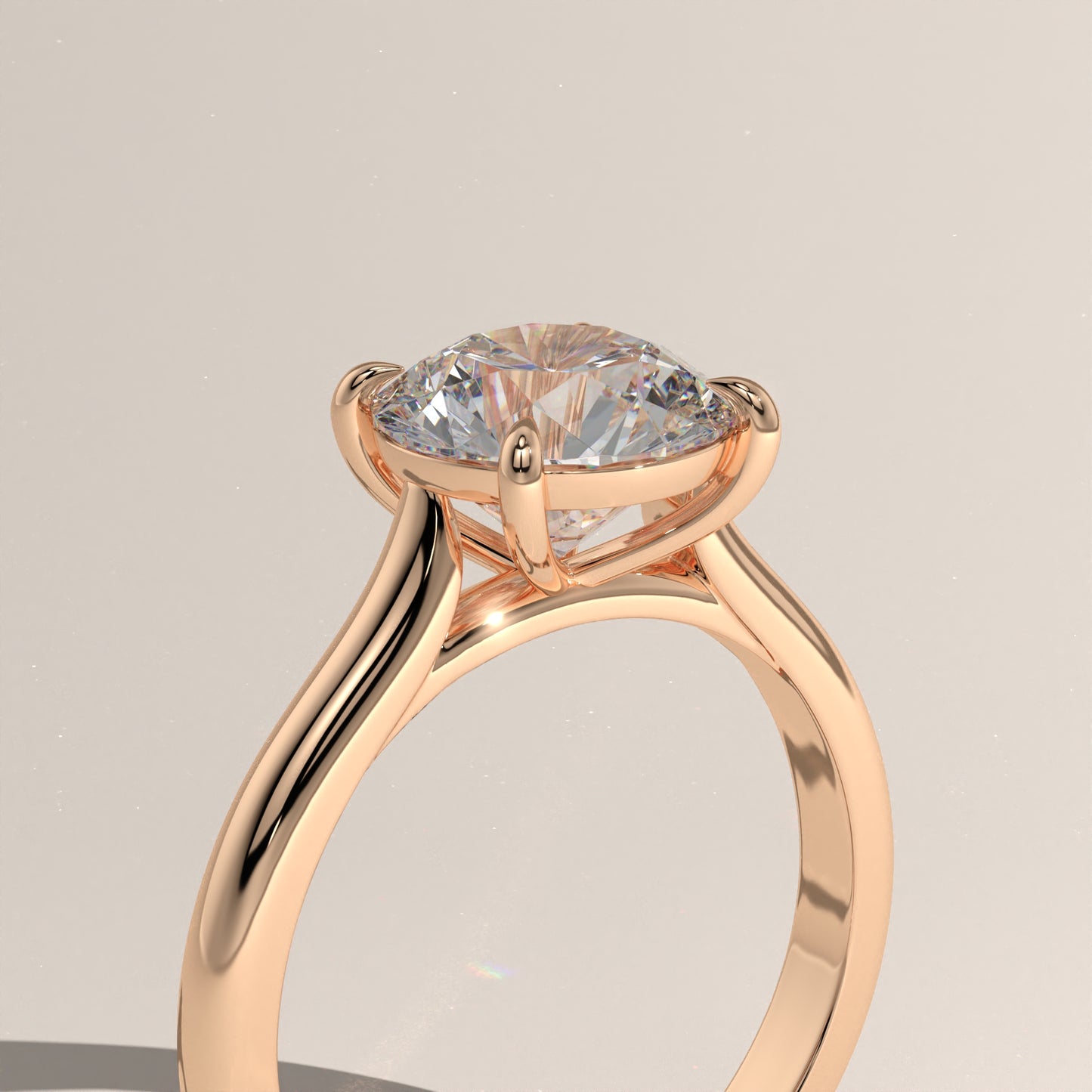 The Cathedral Round Engagement Ring