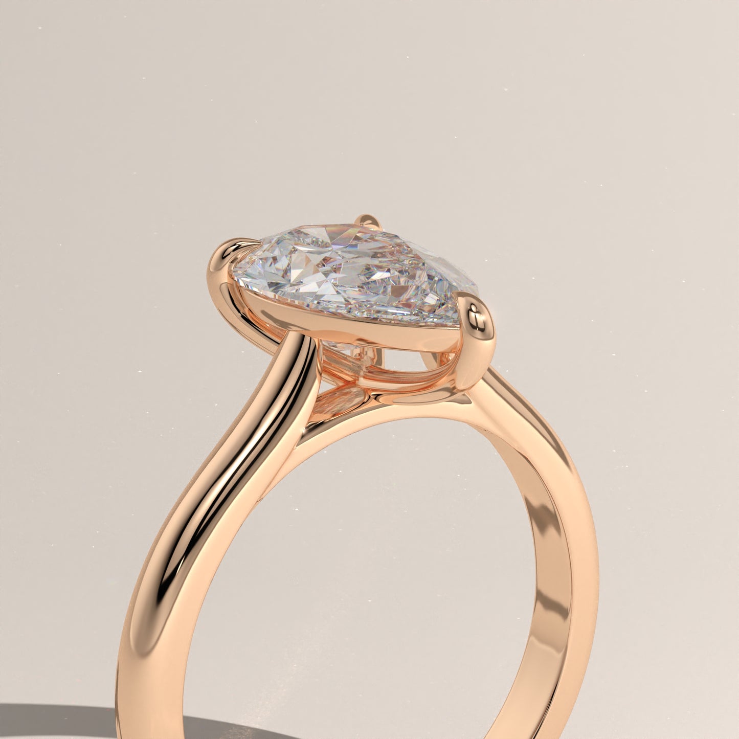The Cathedral Pear Engagement Ring