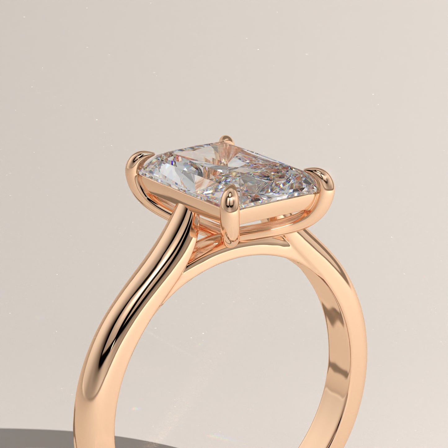 The Cathedral Radiant Engagement Ring