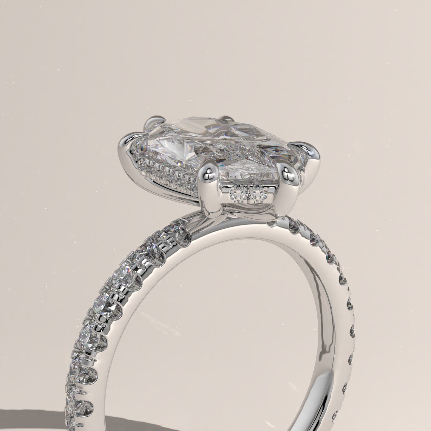 The Solitaire Elongated Hexagon Engagement Ring