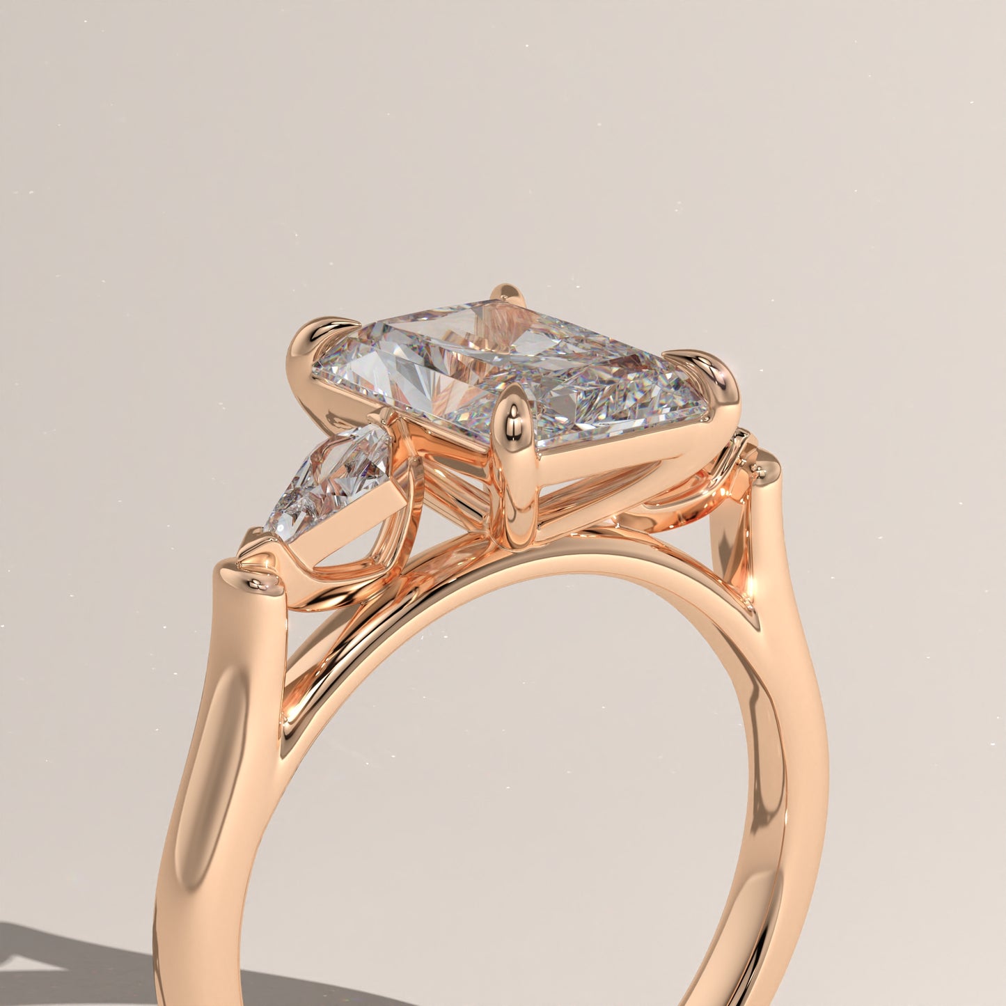 The Three Stone Radiant Engagement Ring