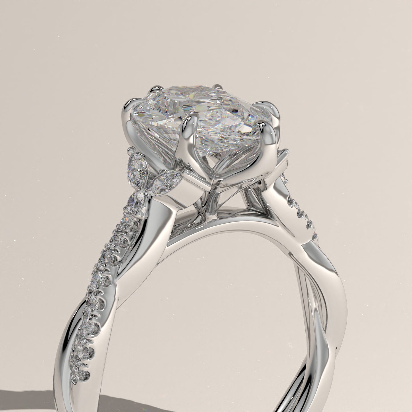 The Twisted Classic Pear Engagement Ring