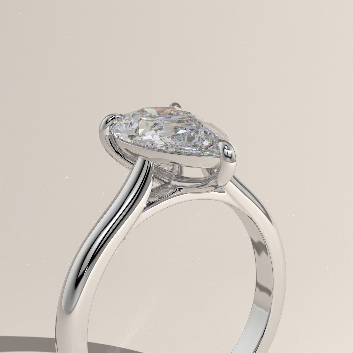 The Cathedral Pear Engagement Ring