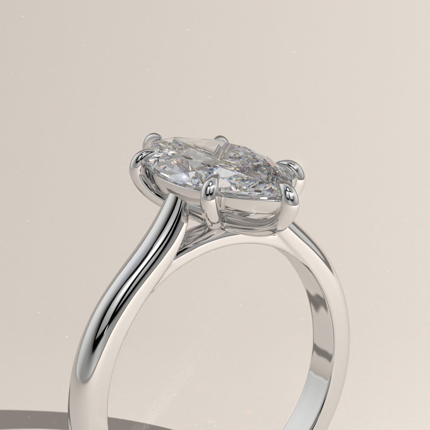 The Cathedral Marquise Engagement Ring