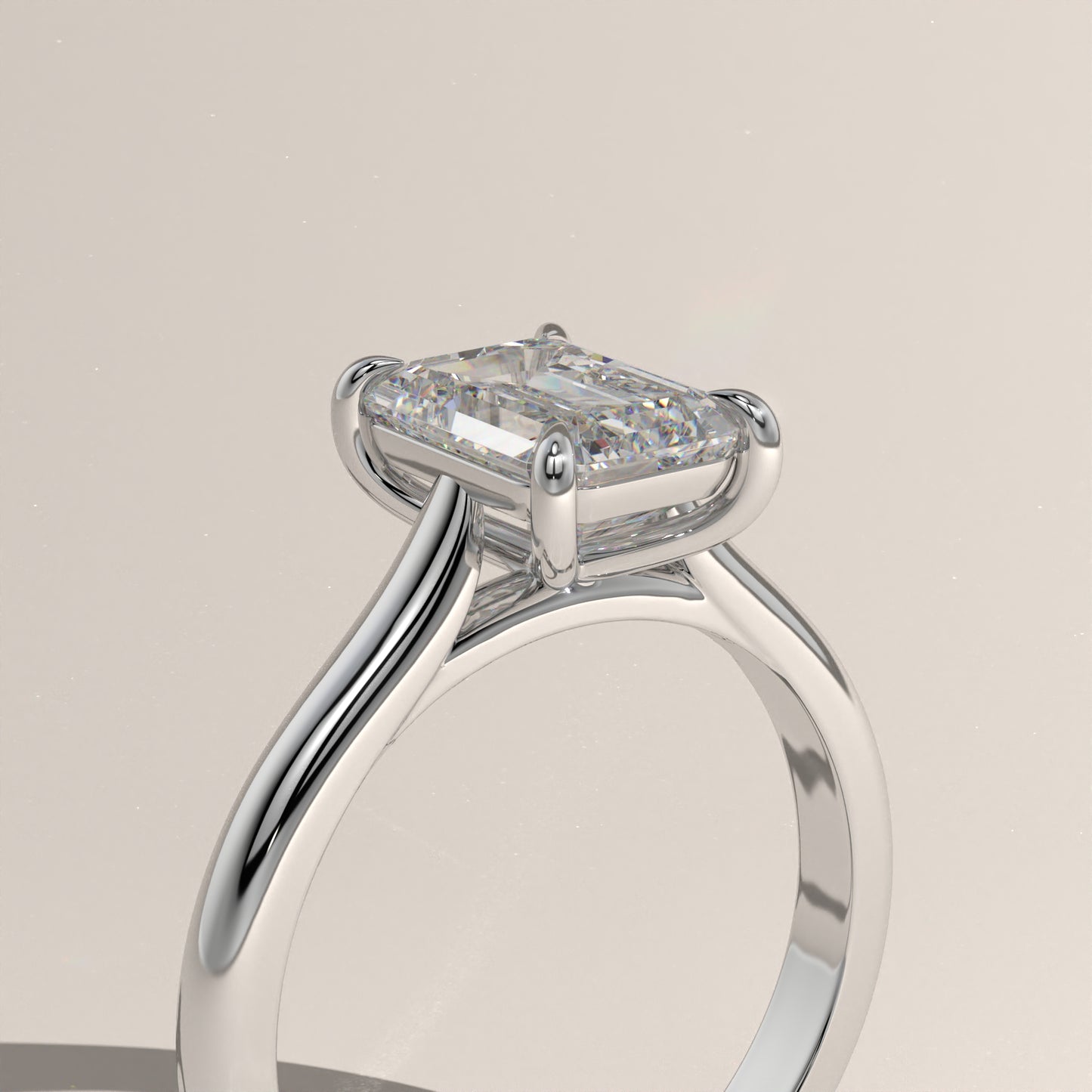 The Cathedral Emerald Engagement Ring