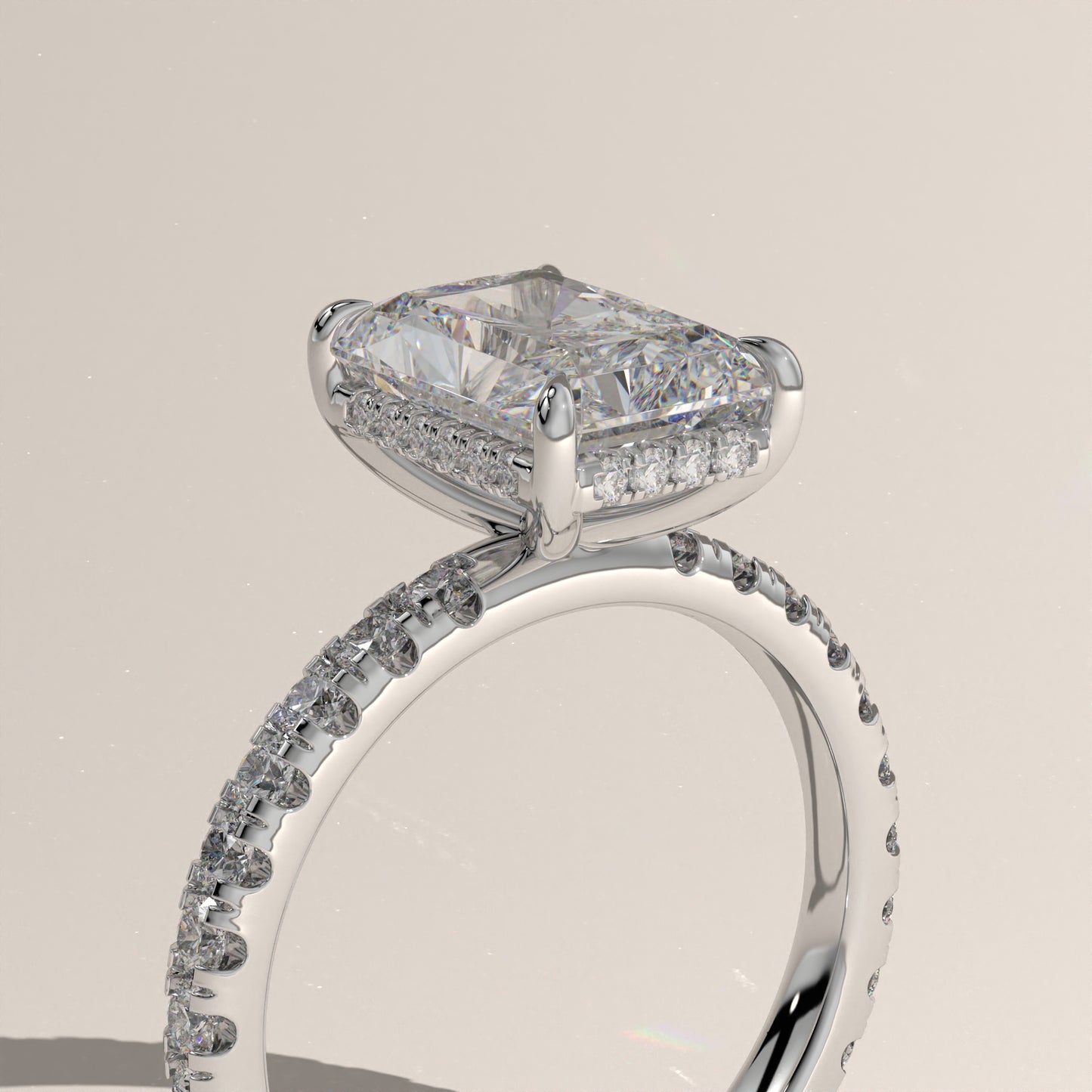 The Solitaire Radiant Engagement Ring