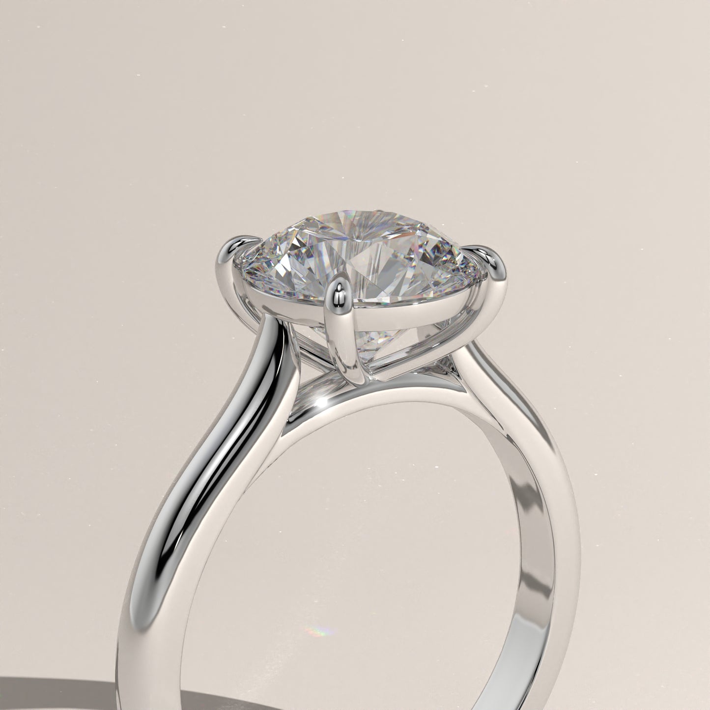 The Cathedral Round Engagement Ring