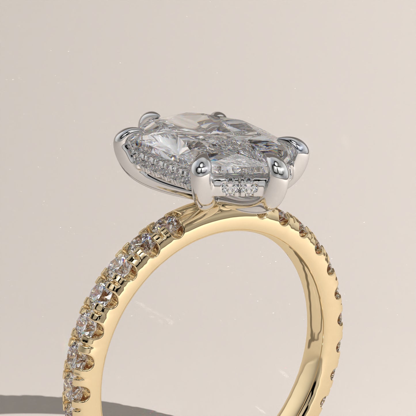 The Solitaire Elongated Hexagon Engagement Ring