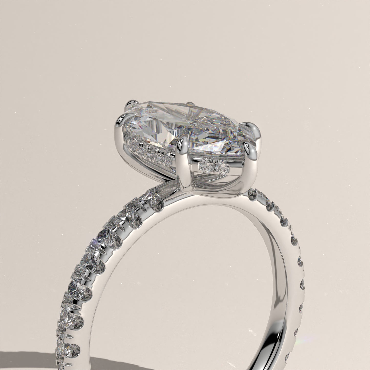 The Solitaire Marquise Engagement Ring