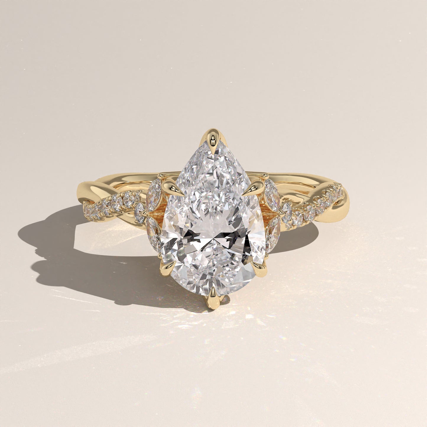 The Twisted Classic Pear Engagement Ring