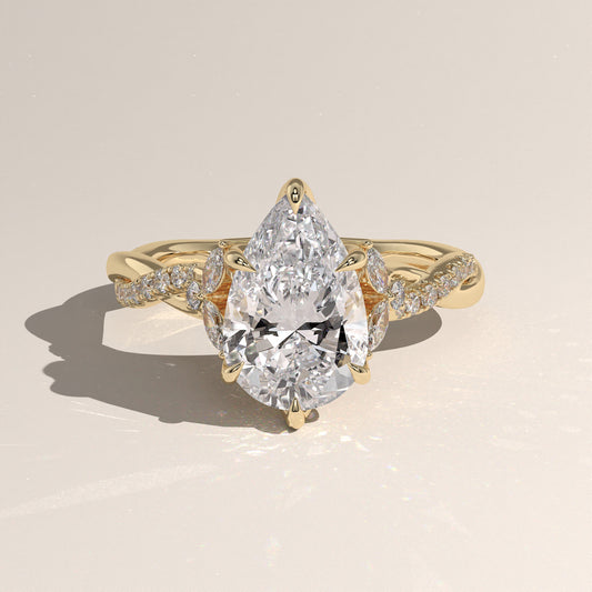 The Twisted Classic Pear Engagement Ring