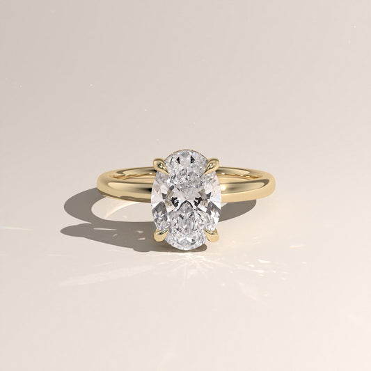 The Classic Hidden Halo Oval Engagement Ring