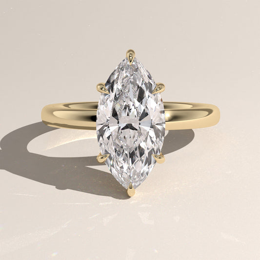 The Classic Hidden Halo Marquise Engagement Ring