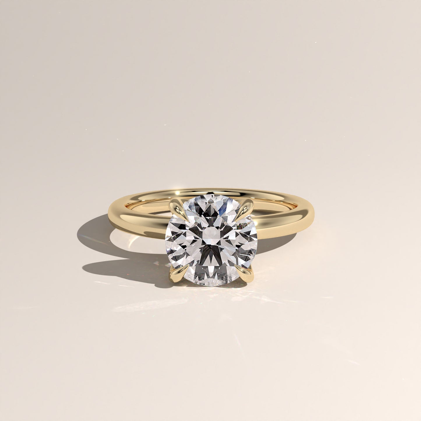 The Round Petal Prongs Engagement Ring