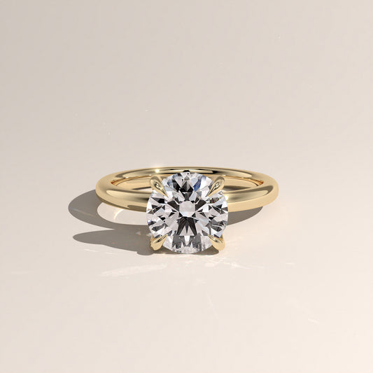 The Round Petal Prongs Engagement Ring
