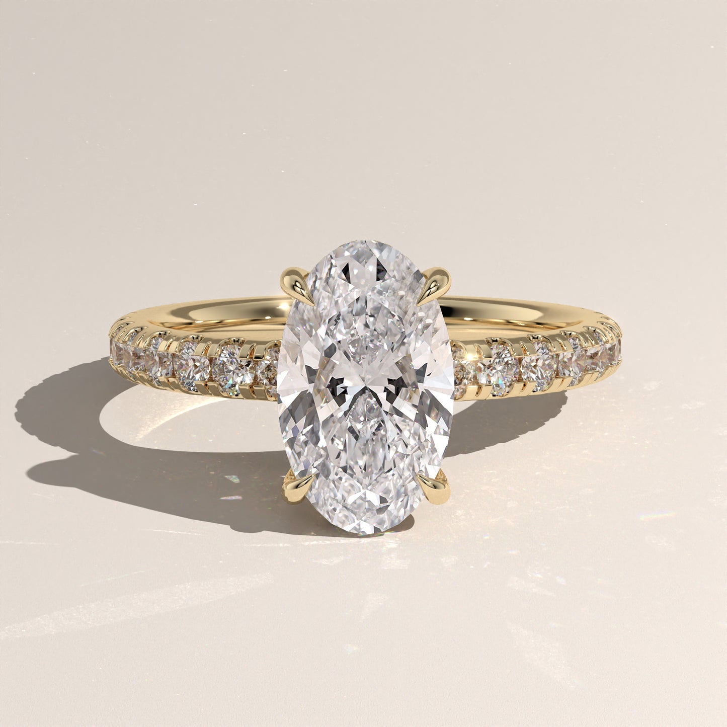 The Solitaire Moval Engagement Ring