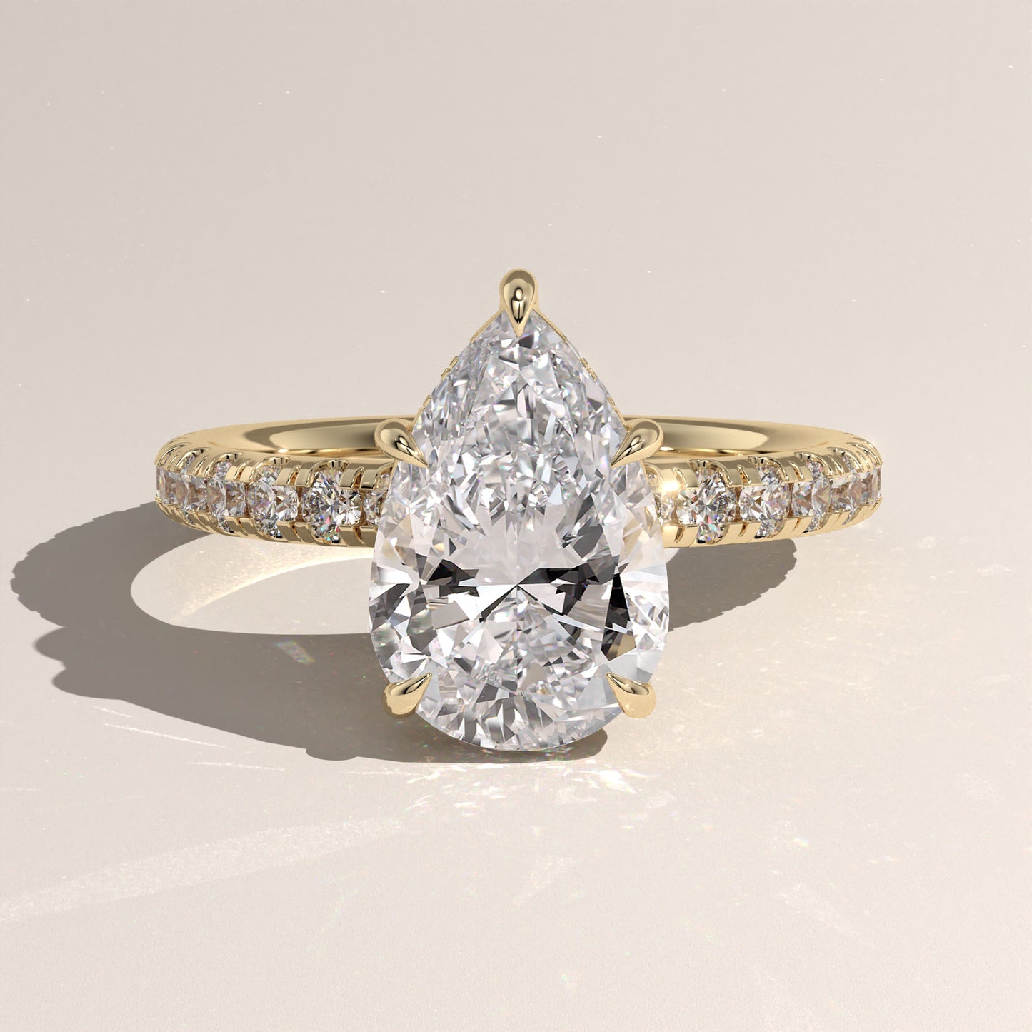 The Solitaire Pear Engagement Ring