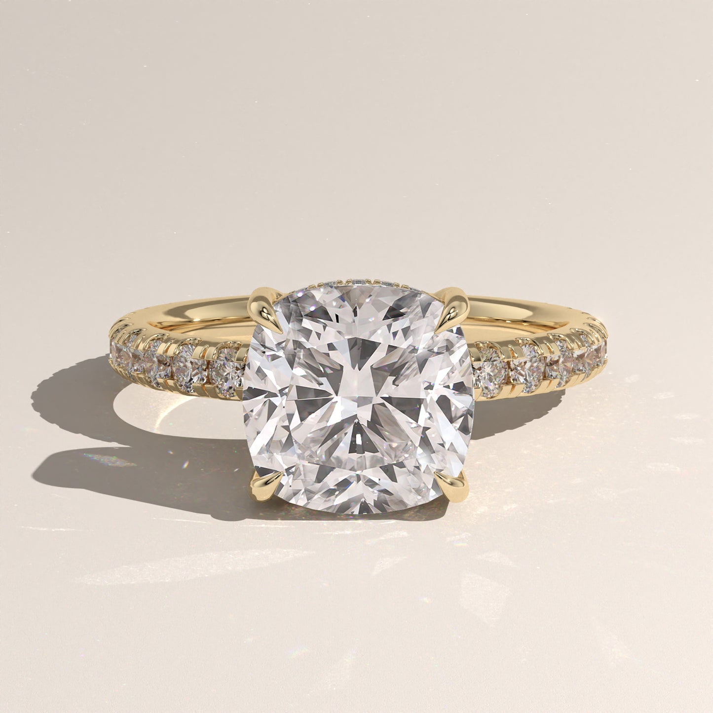 The Solitaire Cushion Engagement Ring