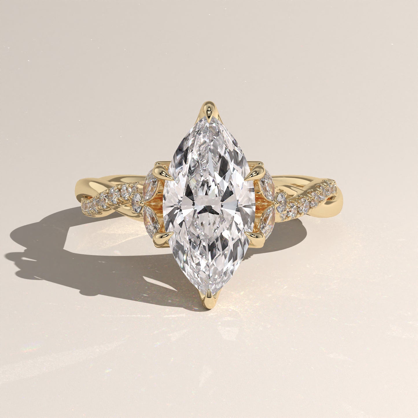 The Twisted Classic Marquise Engagement Ring