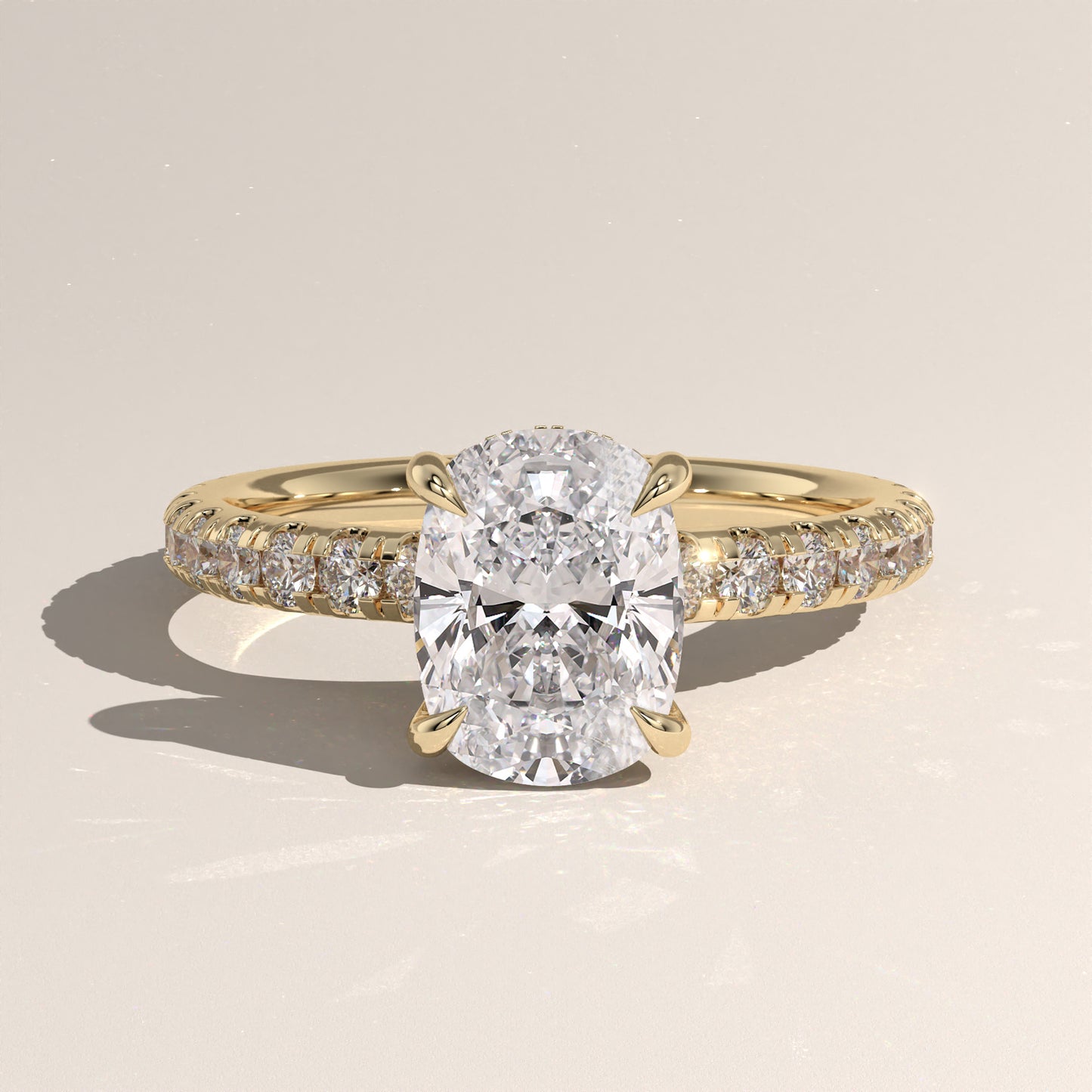 The Solitaire Elongated Cushion Engagement Ring