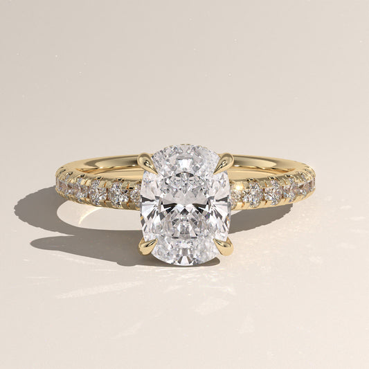 The Solitaire Elongated Cushion Engagement Ring