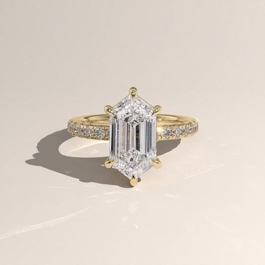 The Solitaire Elongated Hexagon Engagement Ring