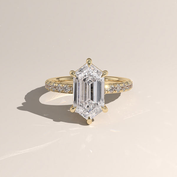 The Solitaire Elongated Hexagon Engagement Ring