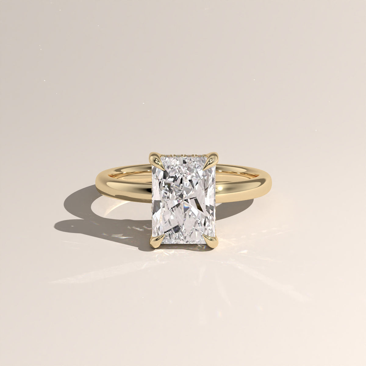 The Classic Hidden Halo Radiant Engagement Ring