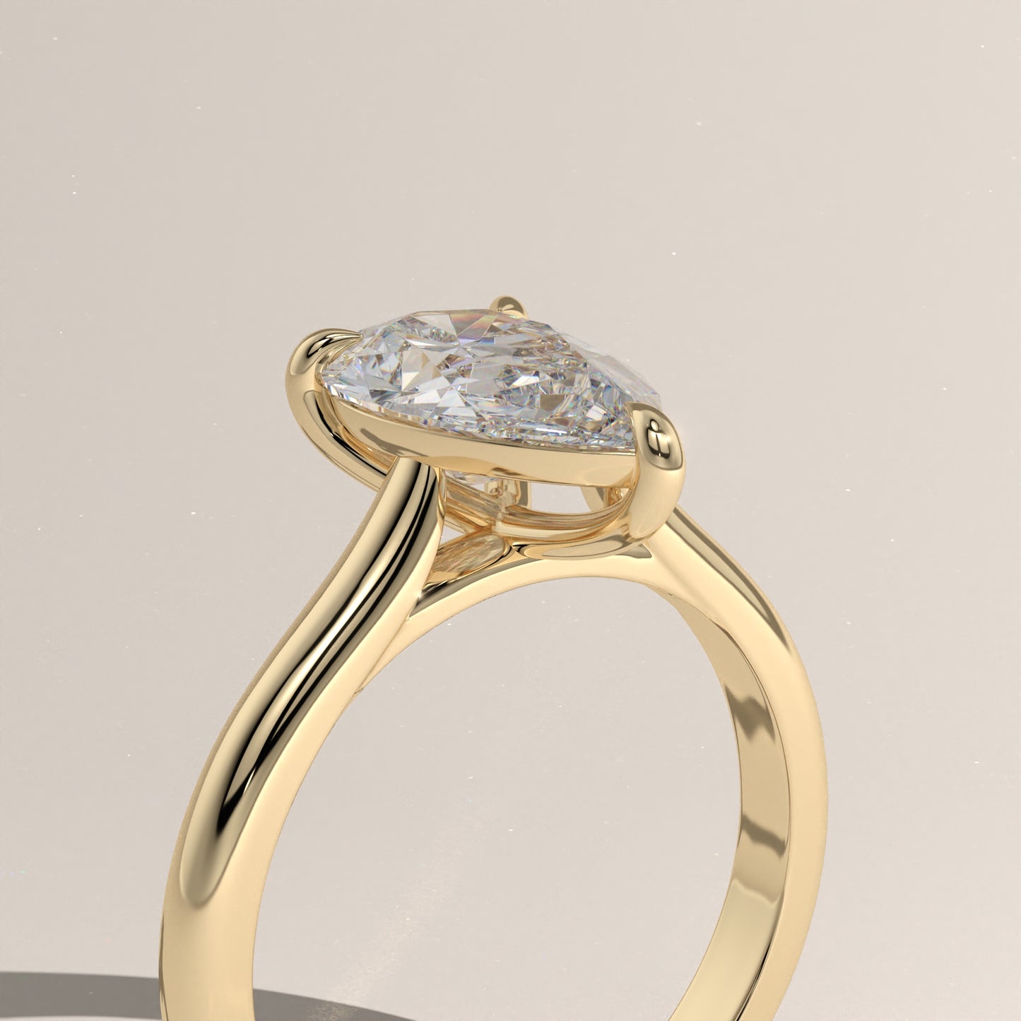 The Cathedral Pear Engagement Ring