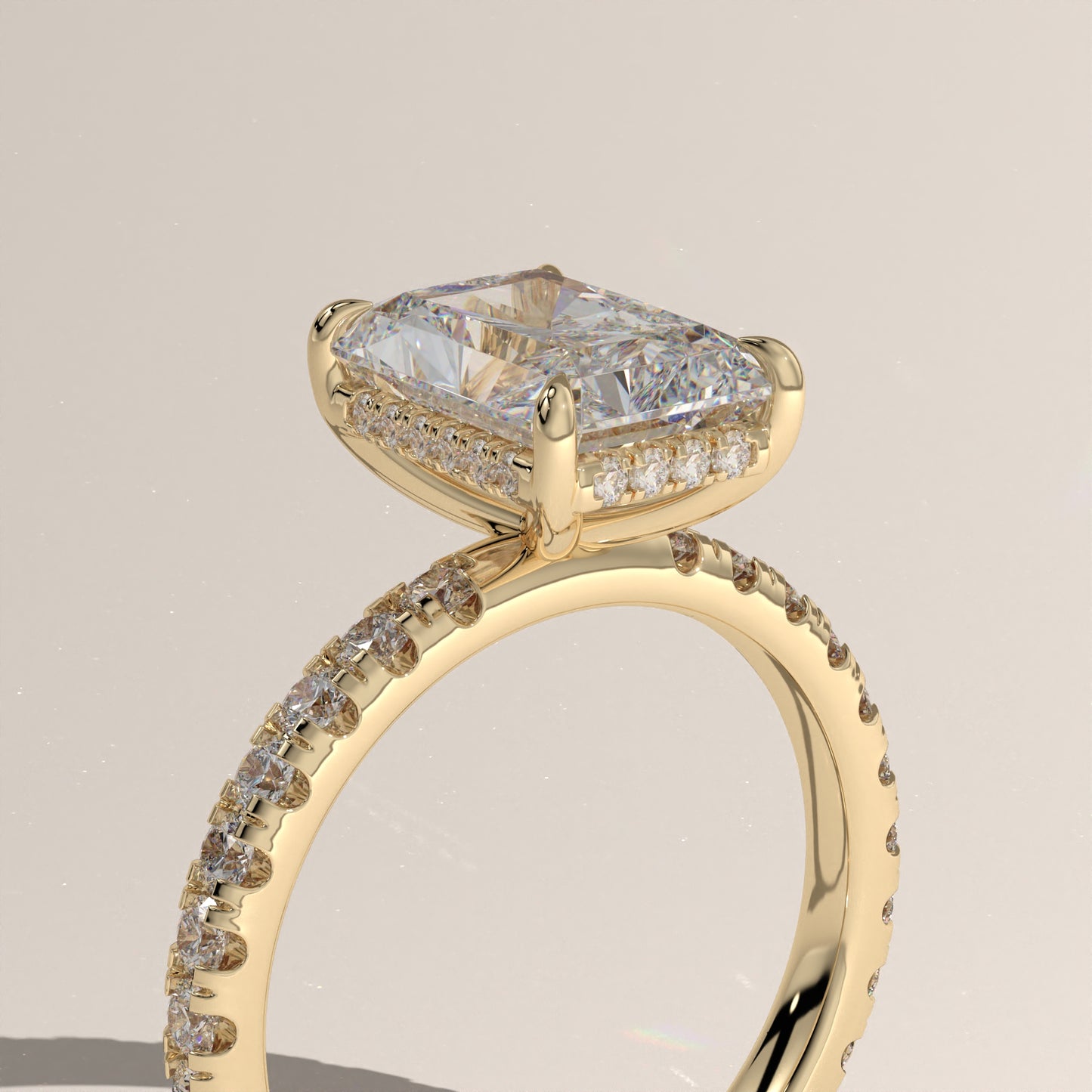 The Solitaire Radiant Engagement Ring