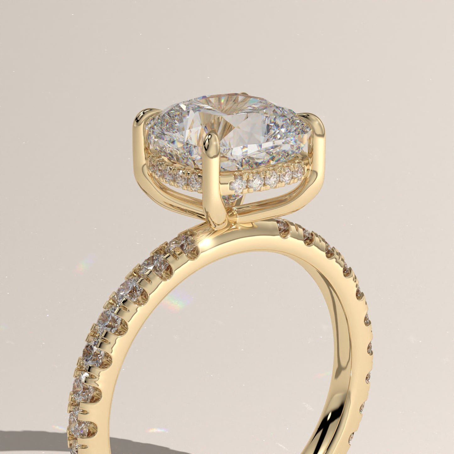 The Solitaire Cushion Engagement Ring