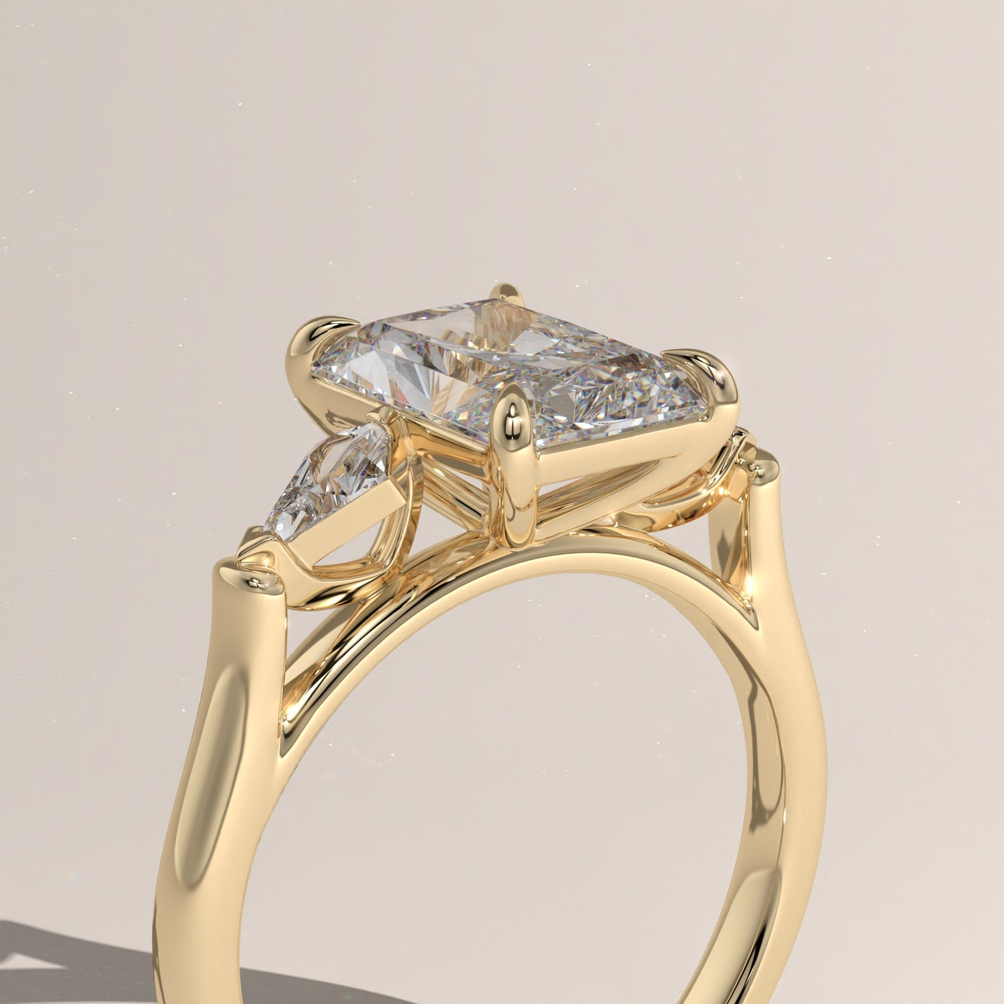 The Three Stone Radiant Engagement Ring