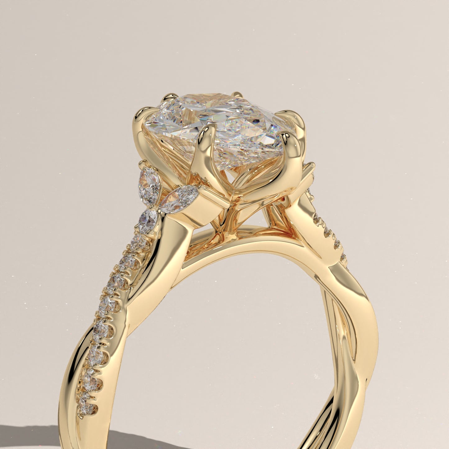 The Twisted Classic Pear Engagement Ring