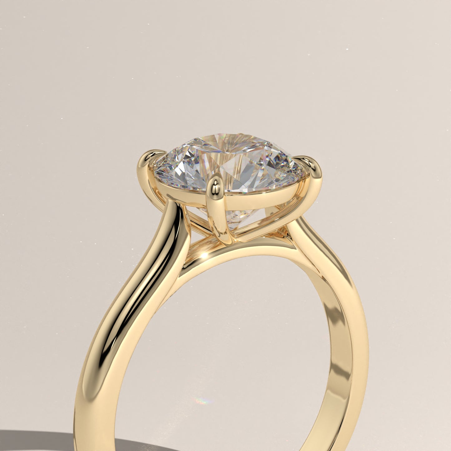 The Cathedral Round Engagement Ring